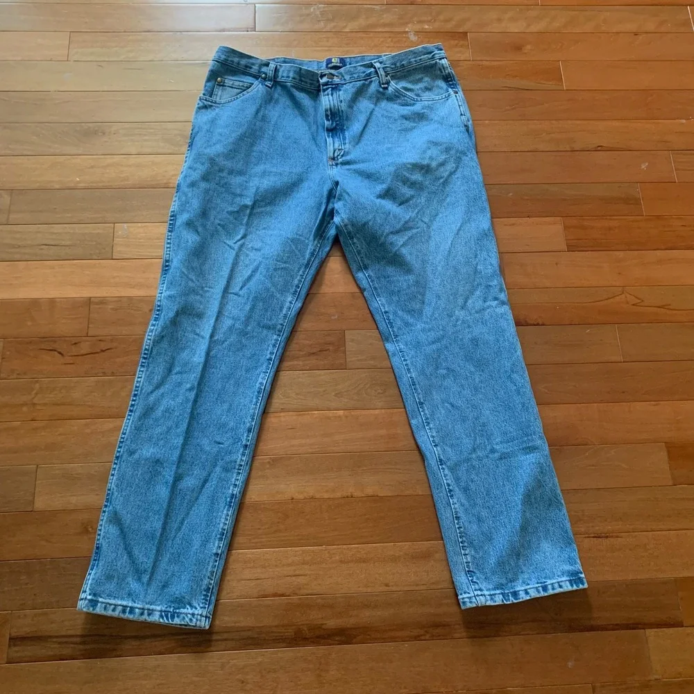 Wrangler 40x32 Jeans Medium Wash 47MWZ Regular Fit Straight Leg Cowboy Cut Denim